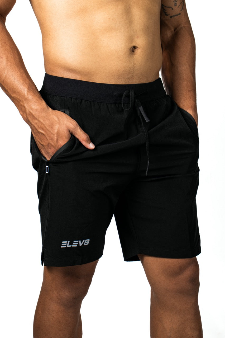 Elev8 mens gym shorts with logo — quality activewear South Africa