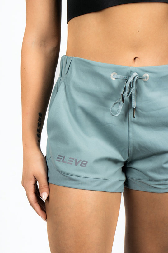 Elev8 ladies training shorts drawstring waistband — activewear South Africa