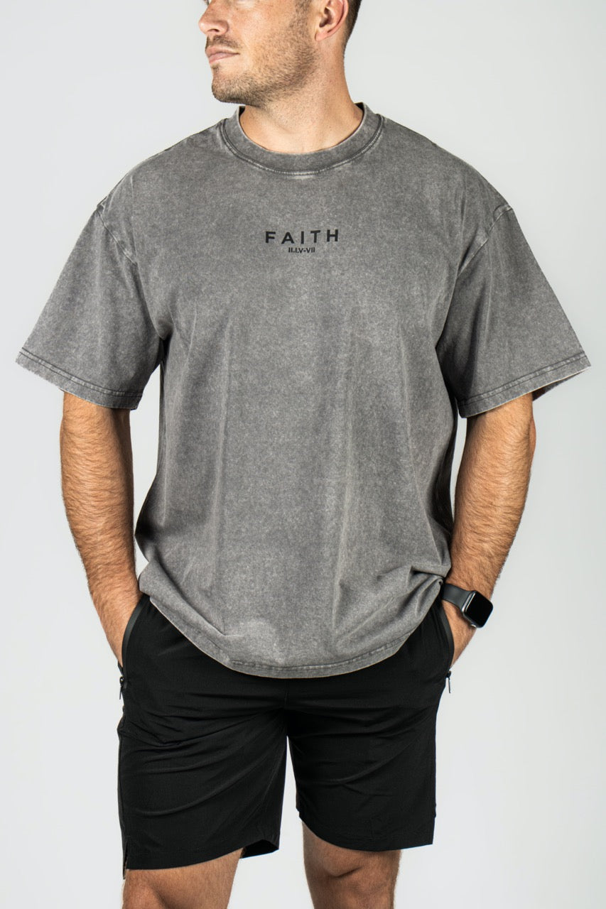 Elev8 gray oversized gym tee full length — mens workout clothing South Africa