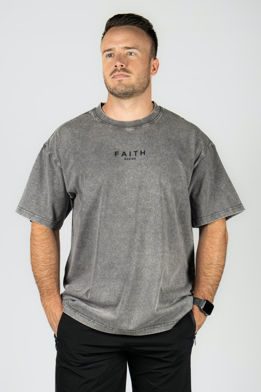 Elev8 gray mens oversized tee — training and lifestyle apparel SA