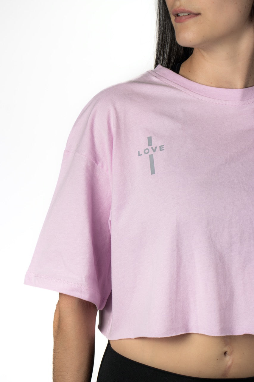 Elev8 Lover Oversized Crop Tee Purple — womens oversized crop top SA