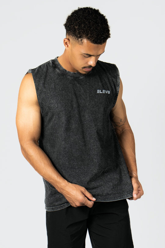 Elev8 black mens training tank — gym wear South Africa