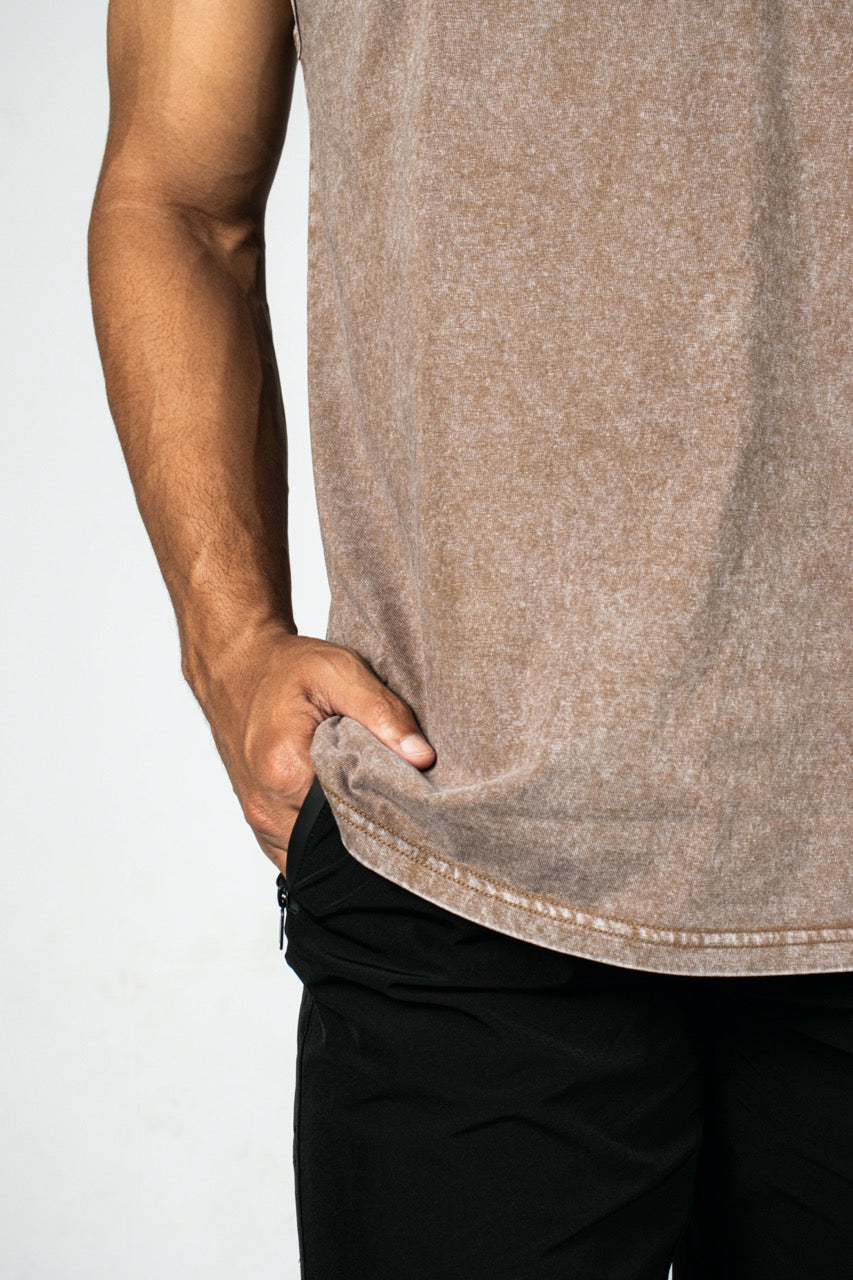 Elev8 brown mens training tank — gym wear South Africa
